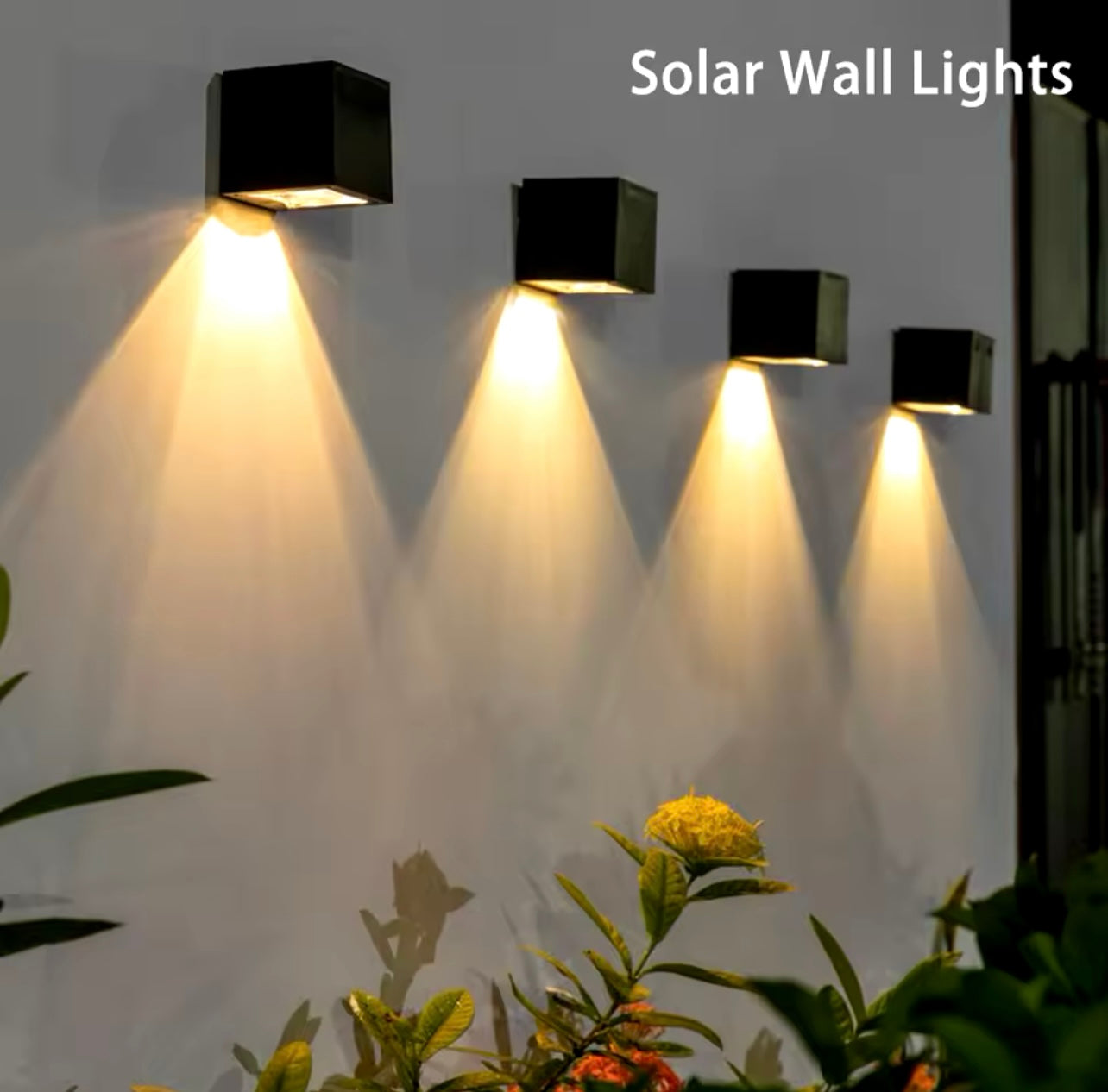 Palm | Solar LED Outdoor Waterproof Garden Wall Lamp Cube